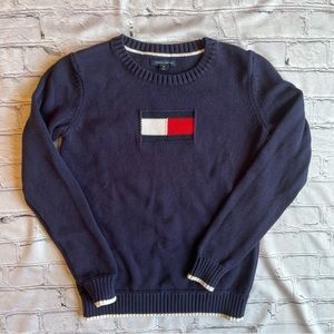 Tommy Hilfiger Boys Knit Logo Sweater Small 
Excellent Condition